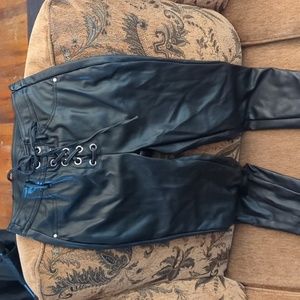 New With Tags! Stylish Fake Leather Leggings